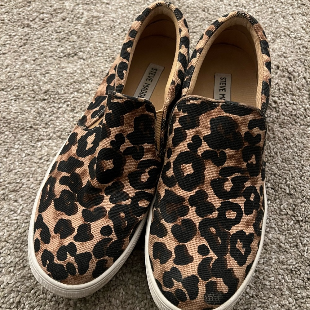 Steve Madden Leopard Print Slip-On Sneakers